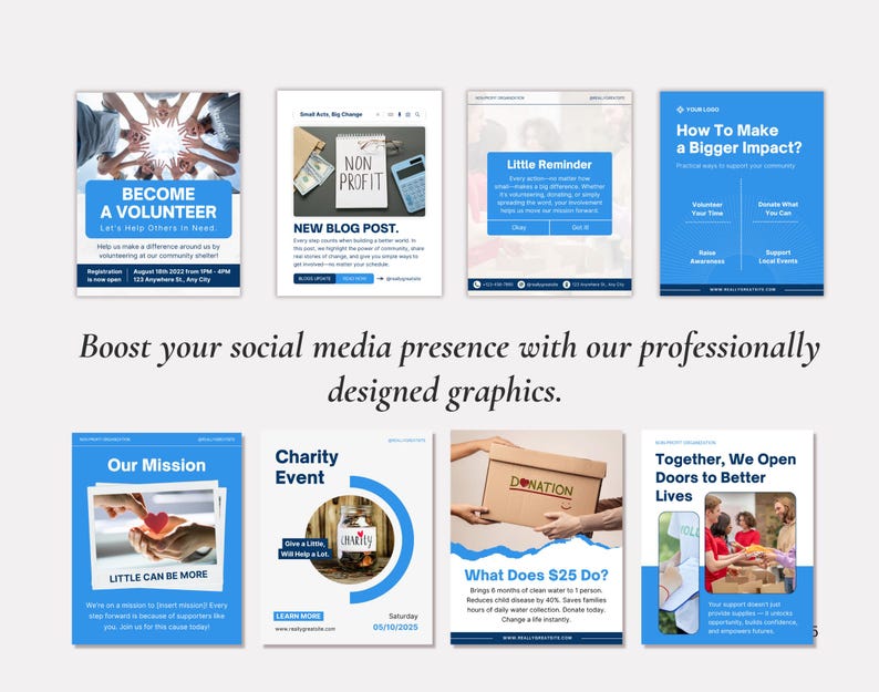 Volunteer recruitment social media graphics