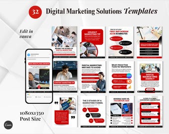 Digital Marketing Canva Templates | Social Media, Content Creator, Ads, SEO, Online Business, Coaching, Branding Instagram Post Templates