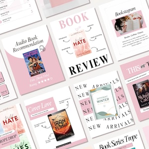 Bookstagram, Author, Book Review, Book Lover, Book marketing, Book Blogger, Book Content Creator Kit Instagram social media post templates