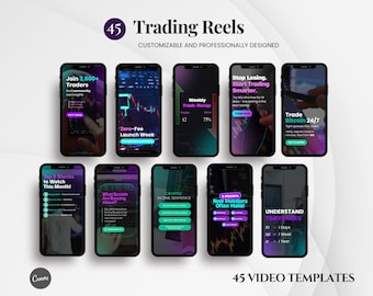 Trading, Finance, Stock, Forex, Crypto, Invest Mentors, Trader IG, Money, Market, biz finance, Trading tips, Canva Instagram Reels Templates