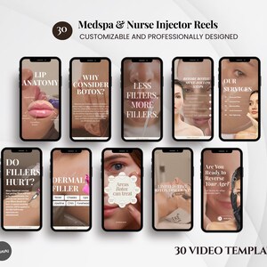 Medspa, Nurse & Cosmetic Injector, Aesthetic clinic, Botox and filler, Dermal fillers, Beauty, Skincare Clinic Marketing IG Reels Templates