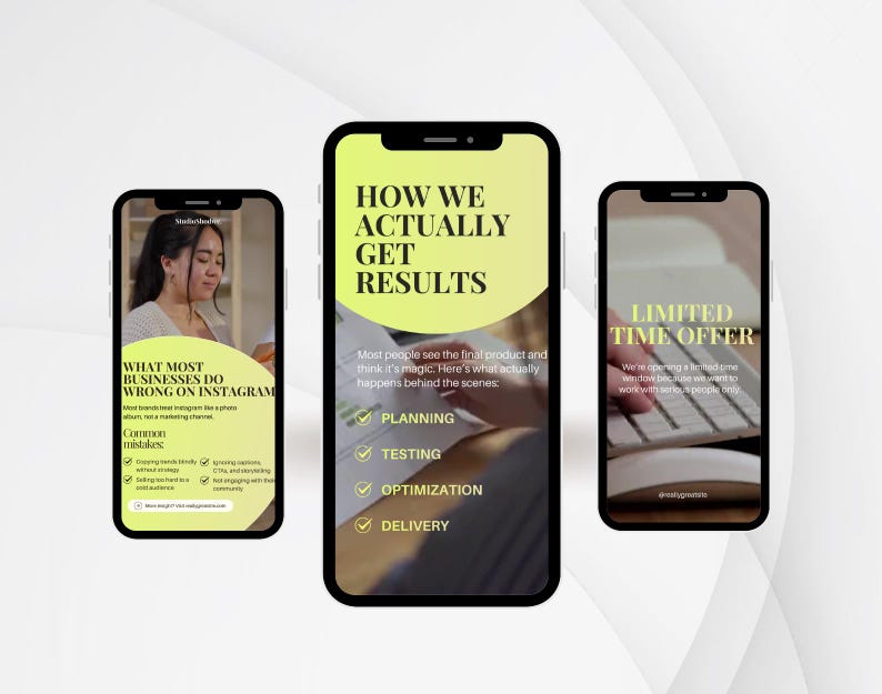 Editable digital marketing video templates in Canva