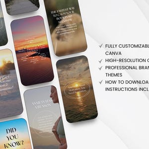Nervous system reset Instagram reel templates with calm and supportive design