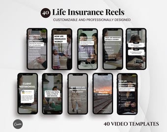 Life Insurance Reels, Insurance Agent Marketing, Term Life, Financial Advisor & Protection, Policy Sales, Instagram Video Reel Templates