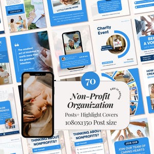 Non-profit organization social media Canva post templates
