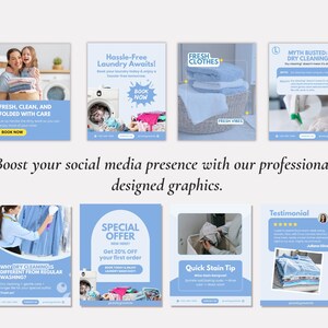 Laundry Services Canva Templates | Dry Cleaning, Washing, Ironing ...