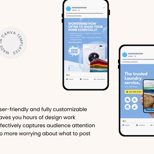 Laundry Services Canva Templates | Dry Cleaning, Washing, Ironing ...