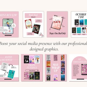 Bookstagram, Author, Book Review, Book Lover, Book marketing, Book Blogger, Book Content Creator Kit Instagram social media post templates