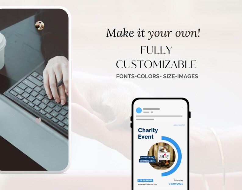 Awareness campaign Canva templates for nonprofits