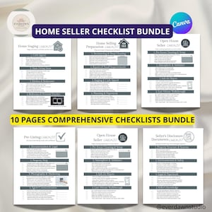 Getting House Ready to Sell checklist| Home Staging Checklist| Home Selling Process| Realtor Checklist| Closing| Pre Listing| Seller Bundle