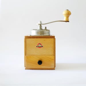 Vintage Zassenhaus Coffee Grinder with Wood Box, Coffee Mill