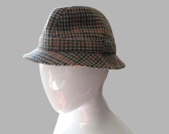 Vintage Tweed Fedora/ Trilby Kangol hat Made  in the United Kingdom