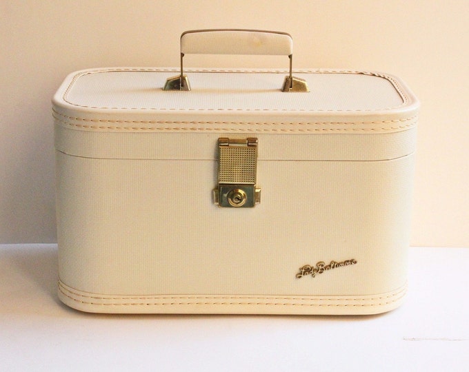 Vintage Lady Baltimore Train Case Luggage Ivory Color Etsy