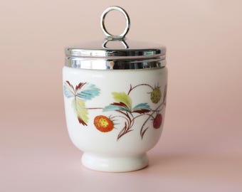 Vintage Royal Worcester Strawberry Fair Egg Coddler Made in England