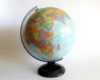 Vintage Globe, Vintage Globemaster 12" Desk Globe,Office Decor Globe,Wedding Tabel Decor,Kids Room Decor / Made in USA
