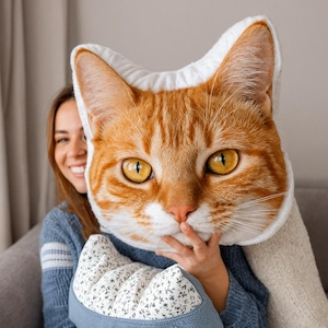 Cuscino personalizzato per animali domestici, cuscino con foto, stampa realistica su entrambi i lati, cuscini 3D per cani e gatti / Regali di Natale per animali domestici, ricordo commemorativo per gli amanti degli animali