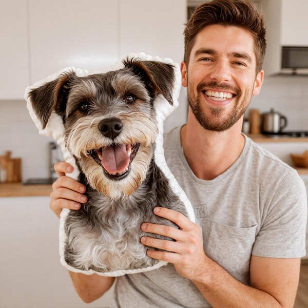 Personalisiertes Haustierkissen 3D Fotokissen Realistischer Hund & Katze Doppelseitiger Druck | Erinnerungsstück für Haustierliebhaber