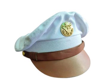 US Army Air Force AAF Enlisted Mens Visor Crusher Hat Dress Cap Bomber Crew 1944