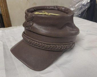 American Civil War Kepi Cap – Leather Reproduction Hat | Handcrafted Military Uniform Cap for Reenactment & Collection