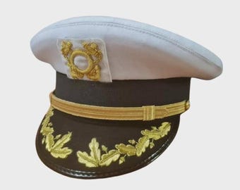 Vintage New Lancaster Skipper Cap | Nautical Boat Captain Hat | Maritime style headwear