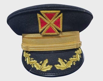 Knights Templar Dress Cap | Ornamental Vinework | High quality ceremonial replica