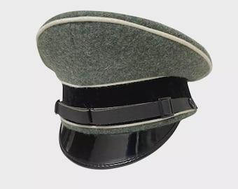 German Elite Officer Crusher Cap | Mid-20th Century Historical Reproduction | Joachim Peiper style