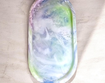 Bandeja de tocador de colores pastel - Jabonera - Organizador de joyas