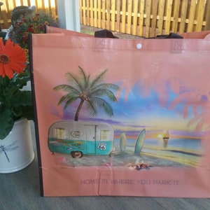 Grote vintage draagtas met aanhanger