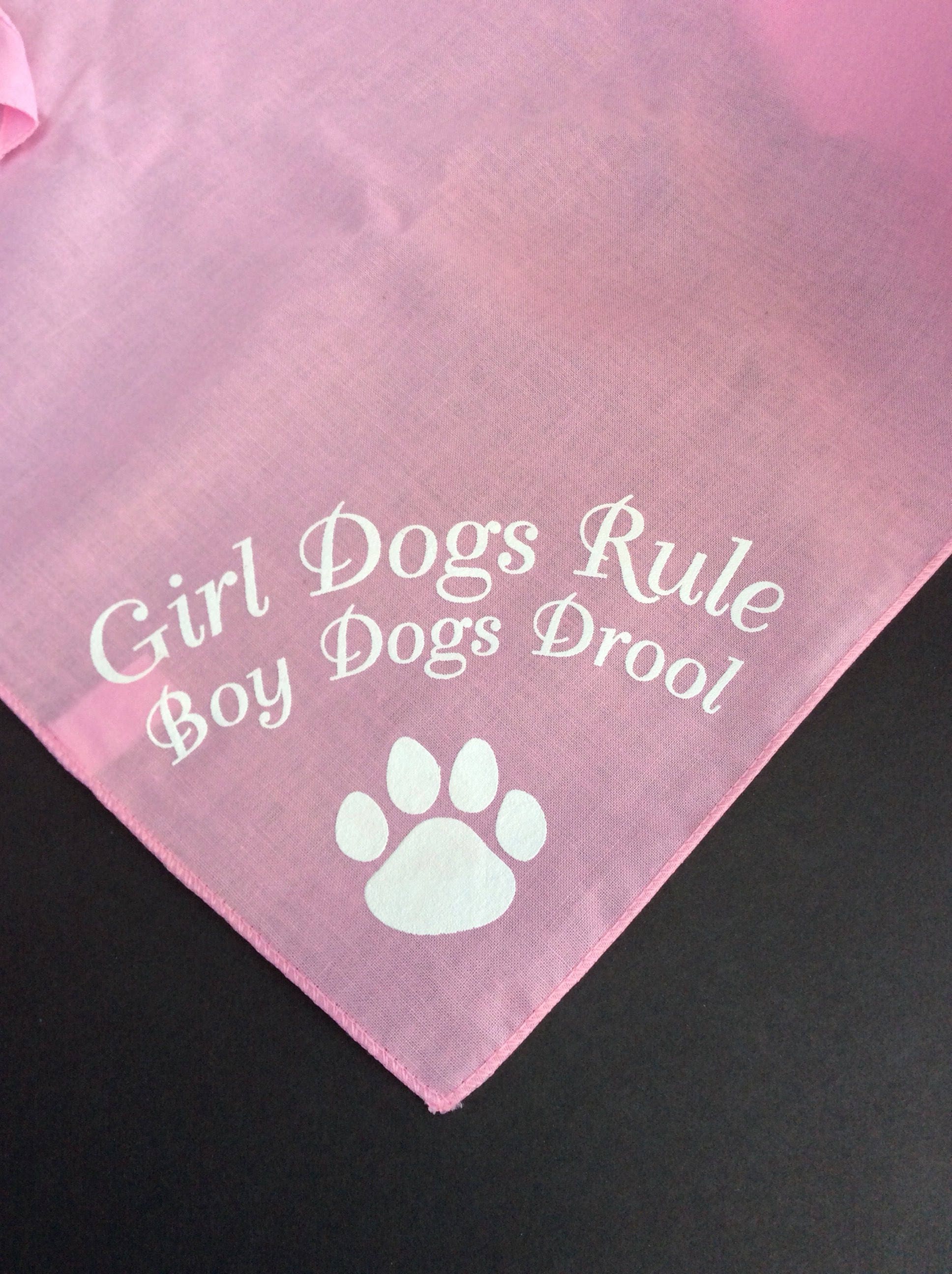 Girl Dogs Rule Boy Dogs Drool RV Doggy Bandana - Etsy