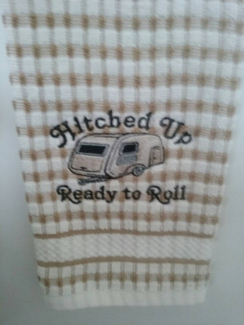 RV There Yet Large Tow Trailer Kitchen Towel Etsy