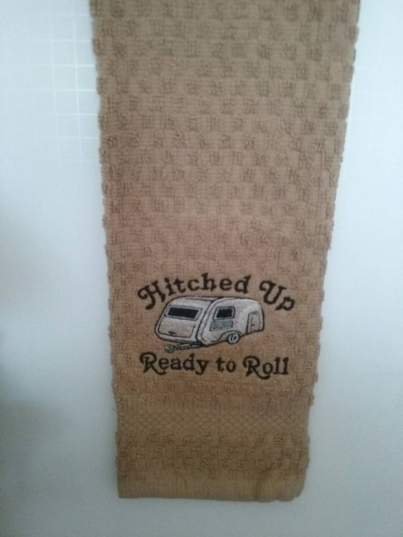 RV There Yet Large Tow Trailer Kitchen Towel Etsy