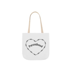 Taggtrådshjärta Föräldratygväska | Canvasväska för icke-binära, queera, androgyna föräldrar