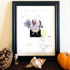 Mensaje de amor, sobre, Art Print 8x10