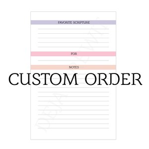 Custom Order: Family Faith Worksheet Download PDF