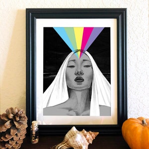 Intuition Frau, Personal Power Empowerment Kunstdruck 20x30