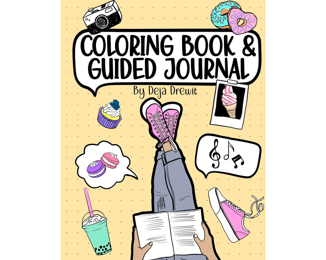 Coloring Book for Teen Girls, Guided Journal for Girls, Gift