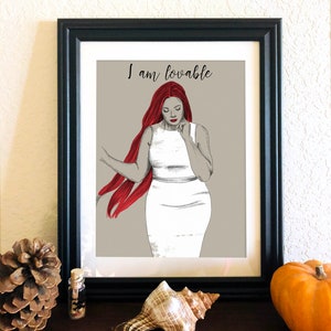 Liebenswerte Frau, Personal Power Empowerment Kunstdruck 20x30