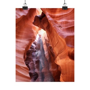 Antelope Slot Canyon, Serene Canyon Wall Art Poster, Nature Photography Decor, Gift for Nature Lovers, Boho Wall Decor, Travel Inspiration