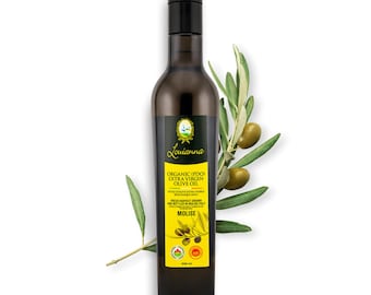 Louianna Organic Extra Virgin Olive Oil, Low Acidity, High Polyphenol, PDO Molise Italy (500mL)
