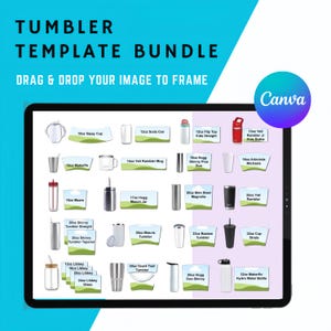 Tumbler Template Bundle, Tumbler Editable Canva Template, 40oz Tumbler Template, 30oz Tumbler Template, Canva Tumbler template, Libbey Glass