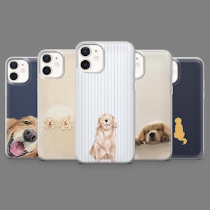 Golden Retriever Handytasche Hundeliebhaber Niedliche Welpe Cover für iPhone 16,15,14,13,12 Samsung S25,S24,S23FE,S22,A16,A26,A56,Pixel9Pro,8A,7