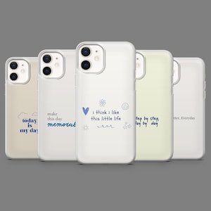 Inspo Quote Phone Case Motivational Positive Text Cover for iPhone 16,15,14,13,12 Samsung S25,S24,S23FE,S22,A16,A26,A56,Pixel9Pro,8A,7