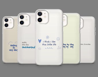 Simple Quote Phone Case Motivational Inspirational Cover for iPhone 16,15,14,13,12 Samsung S25,S24,S23FE,S22,A16,A26,A56,Pixel9Pro,8A,7