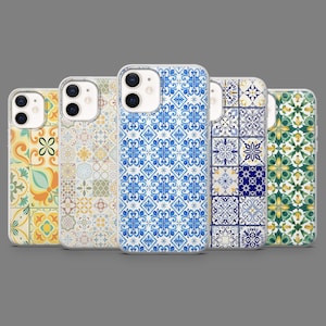 Portugal Tile Phone Case Spanish Pattern Tile Art Cover for iPhone 16,15,14,13,12 Samsung S25,S24,S23FE,S22,A16,A26,A56,Pixel9Pro,8A,7