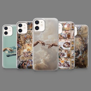 Michelangelo Phone Case Renaissance Art Sistine Chapel Cover for iPhone 16,15,14,13,12 Samsung S25,S24,S23FE,S22,A16,A26,A56,Pixel9Pro,8A,7