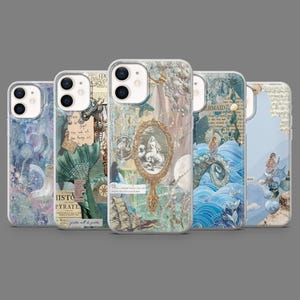 Mermaid Phone Case Siren Pearl Sea Fantasy Cover for iPhone 16,15,14,13,12 Samsung S25,S24,S23FE,S22,A16,A26,A56,Pixel9Pro,8A,7