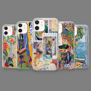 Henri Matisse Phone Case Abstract Art Matisse Collage Cover for iPhone 16,15,14,13,12 Samsung S25,S24,S23FE,S22,A16,A26,A56,Pixel9Pro,8A,7