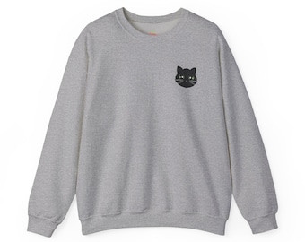 Black Cat Energy Sweatshirt: Cat Lover Cozy Crewneck