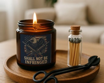 Patriotic Soy Candle Set | Eagle and American Flag, 2A Decor