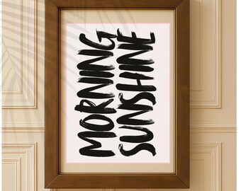 PORANNE SŁOŃCE do druku | Romantyczna grafika ścienna dla pary | Plakat do pobrania | Natychmiastowe pobranie | Wystrój kuchni lub domowego baru